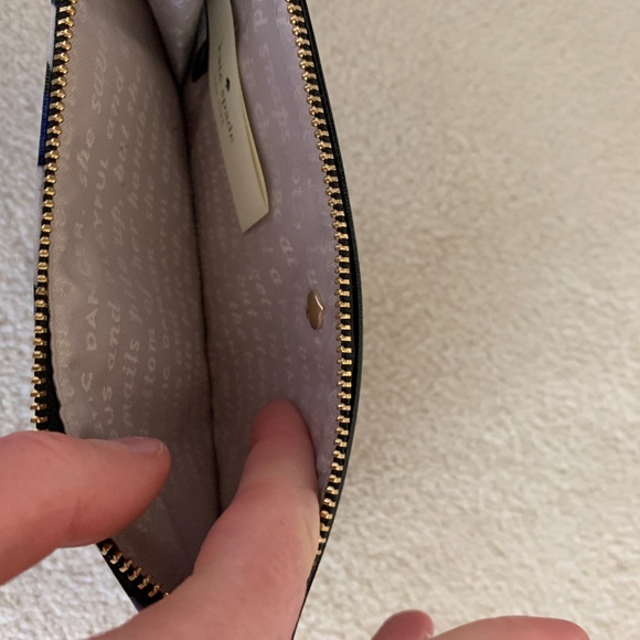 KATE SPADE Wristlet Floral Front Striped Back - Picture 3 of 5